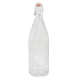 Bottiglia Costolata litri 1 Tappo meccanico in pacchi da 20 pezzi - buyglass